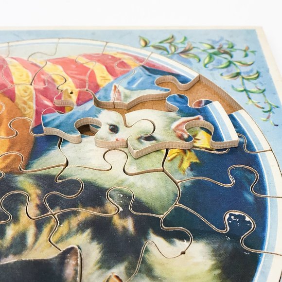 Child's Cat Board Puzzle By G. J. Hayter & Co. England Vintage - Picture 6 of 6